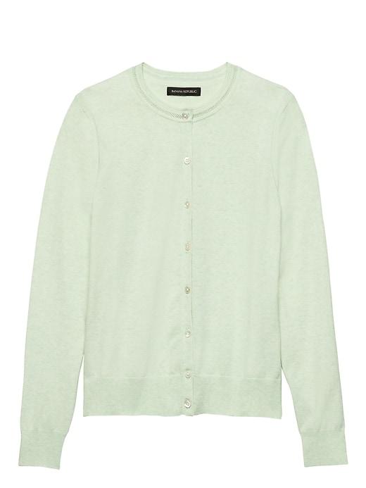 Banana Republic Womens Stretch-cotton Cardigan Sweater Mint Green Size M