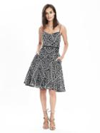 Banana Republic Womens Geo Lace Strappy Dress Size 0 - Black And White