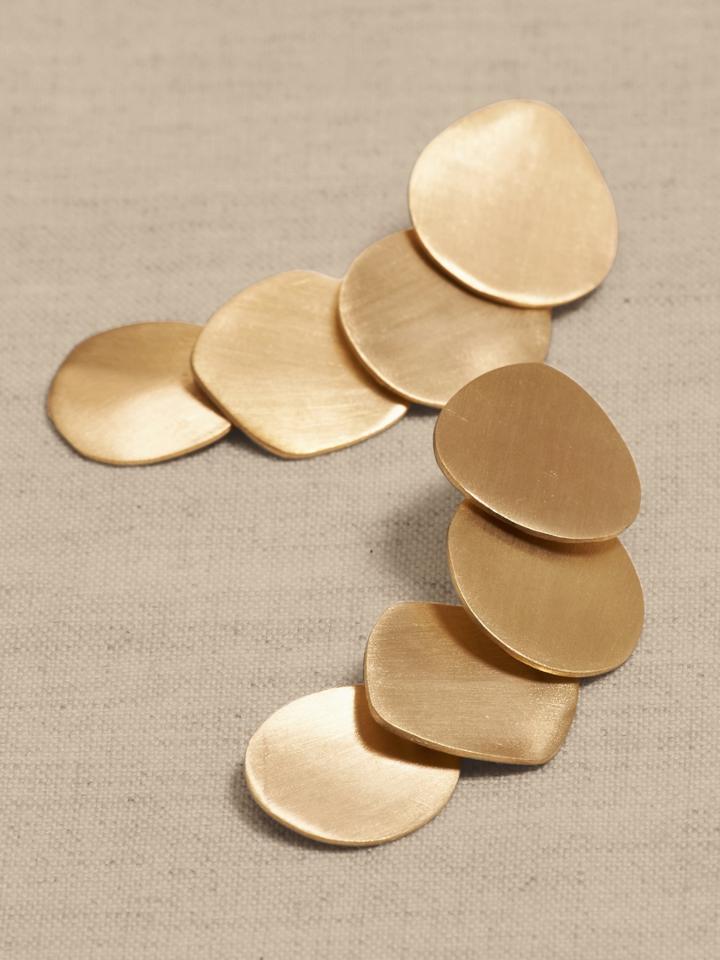 Brass Dot Earrings | Aureus + Argent
