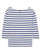 Banana Republic Womens Supima Cotton Stripe Dolman T-shirt Light Blue Stripe Size Xl