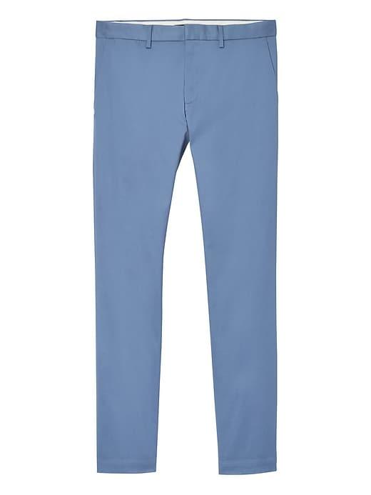 Banana Republic Mens Fulton Skinny Rapid Movement Chino Pant Coastal Blue Size 35w