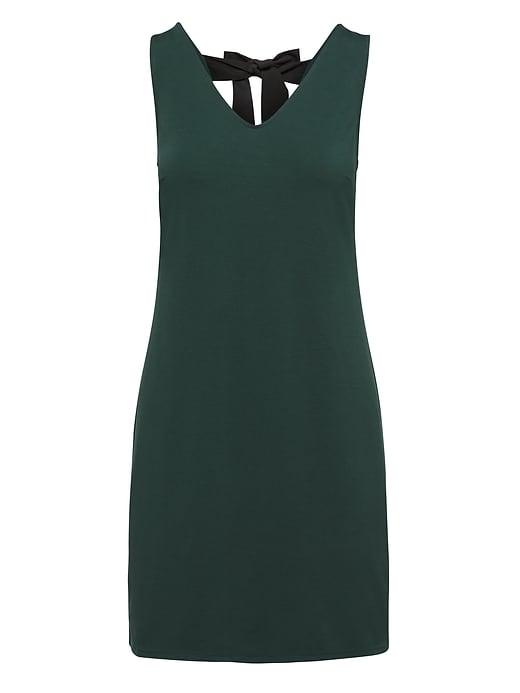 Banana Republic Womens Soft Ponte Tie-back Sheath Dress Pine Size M
