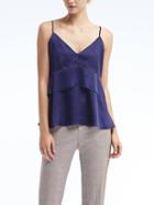 Banana Republic Layered Peplum Cami - Cobalt
