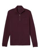 Banana Republic Mens Half-zip Pullover With Coolmax Technology Dried Cherry Size L