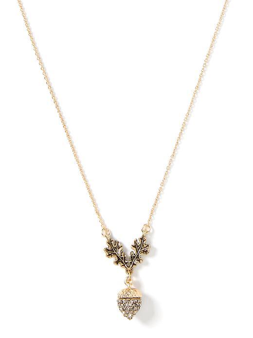 Banana Republic Acorn Necklace Size One Size - Mixed Metal
