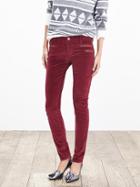 Banana Republic Womens Zip Pocket Skinny Ankle Cord Size 12 Long Tall - Light Red Rhine