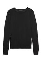 Banana Republic Womens Silk-cotton Crew-neck Sweater Black Size S