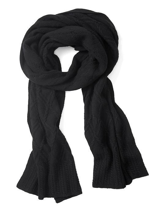 Banana Republic All Over Cable Scarf - Black