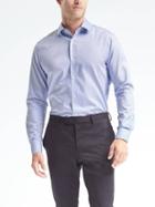 Banana Republic Mens Classic Fit Textured Supima Cotton Shirt - Sky Blue