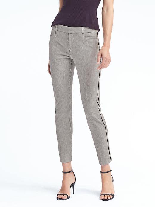 Banana Republic Sloan Fit Tuxedo Stripe Pant - Navy