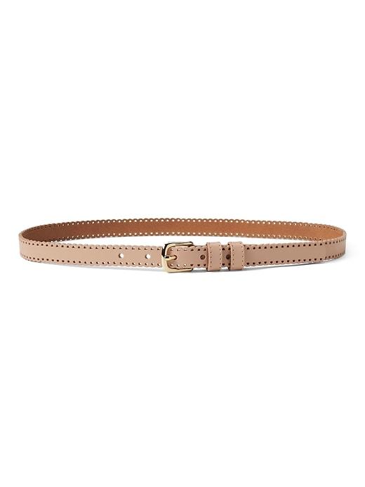Banana Republic Womens Laser-cut Small Trouser Belt Natural Size L