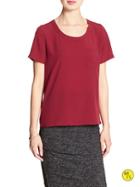 Banana Republic Factory Pocket Tee Size L - Firebrick