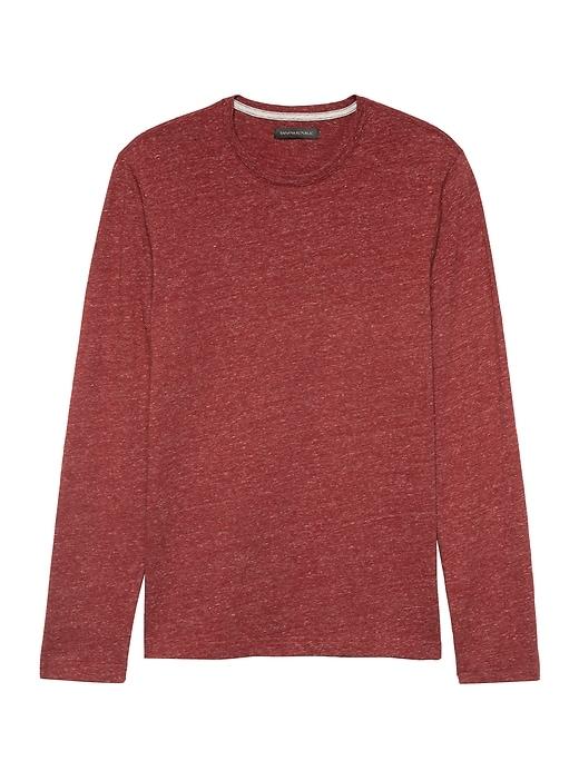 Banana Republic Mens Soft-wash Crew-neck T-shirt Red Heather Size Xl