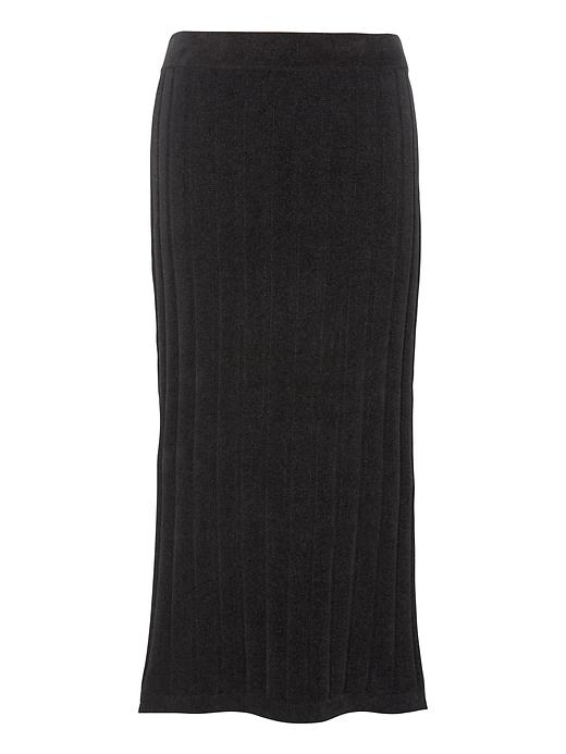Banana Republic Womens Japan Online Exclusive Ribbed Chenille Pencil Skirt Black Size S