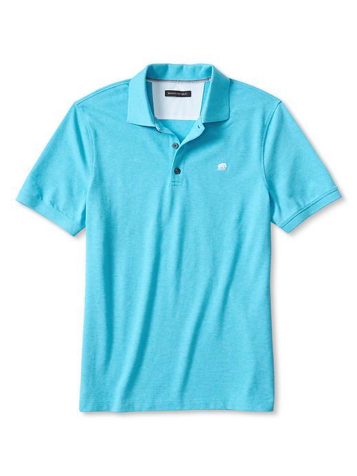 Banana Republic Mens Signature Pique Polo Size L Tall - Thermal Teal