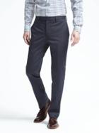 Banana Republic Mens Standard Fit Stretch Cotton Suit Trouser - Navy