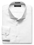 Banana Republic Mens Camden Fit Textured 120s Supima Cotton Shirt Size L Tall - White