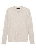 Banana Republic Mens Heritage Cotton-yak Wool Crew-neck T-shirt Natural Size Xl