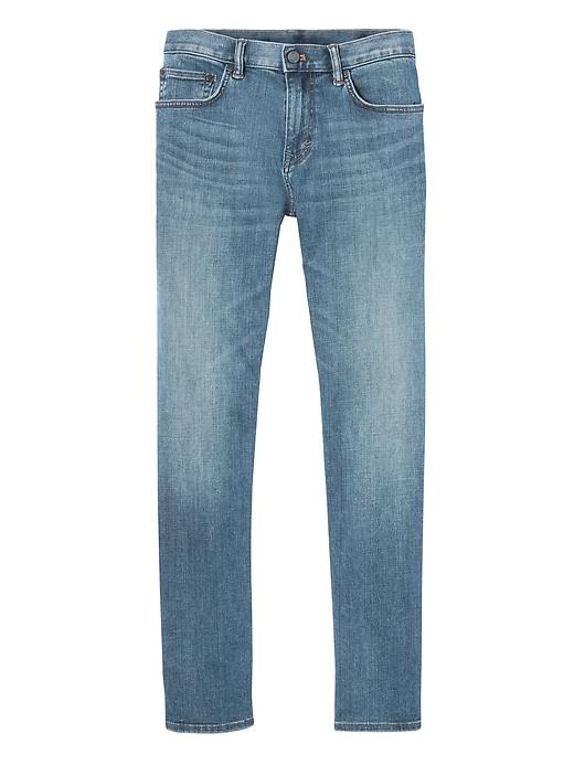 Banana Republic Mens Slim Rapid Movement Denim Light Wash Jean Rev Wash Size 28w