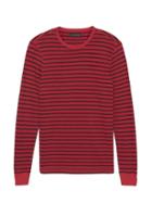 Banana Republic Mens French Terry Stripe Sweatshirt Red Star Size L