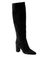 Banana Republic Womens Suede Tall Slouchy Boot Black Suede Size 9