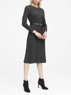 Banana Republic Womens Japan Online Exclusive Ribbed Midi Sweater Dress Charcoal Gray Size S