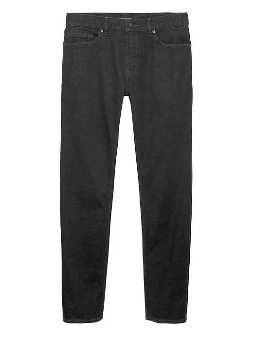 Banana Republic Mens Athletic Tapered Rapid Movement Denim Black Jean Matte Black Size 26w