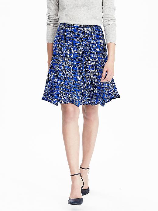Banana Republic Womens Trapeze Skirt Size 0 Petite - Marina Blue