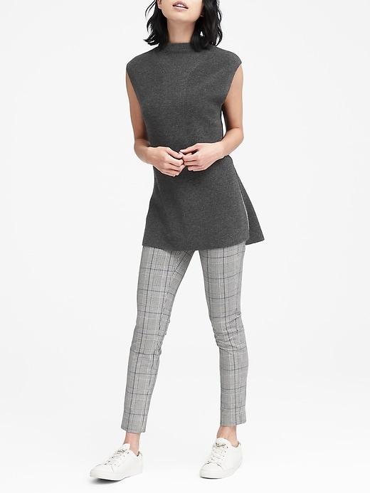Banana Republic Womens Machine-washable Wool-cashmere Sweater Tunic Heather Charcoal Size S