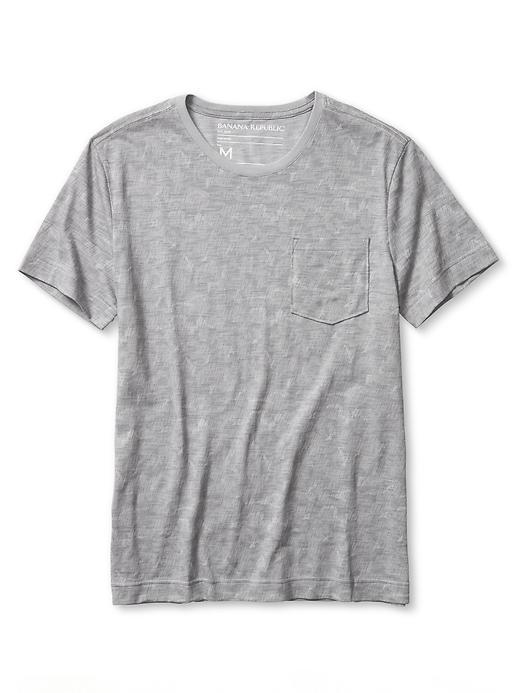 Banana Republic Mens Camo Print Tee Size L Tall - Gray Texture