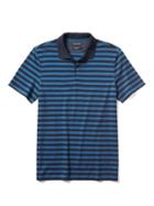 Banana Republic Mens Luxe Touch Stripe Polo - Thermal Teal