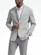 Banana Republic Mens Slim Heather Gray Knit Sport Coat - Heather Gray