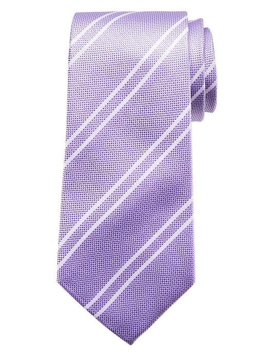 Banana Republic Mens Double Stripe Tie Size One Size - Purple Candy