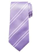 Banana Republic Mens Double Stripe Tie Size One Size - Purple Candy