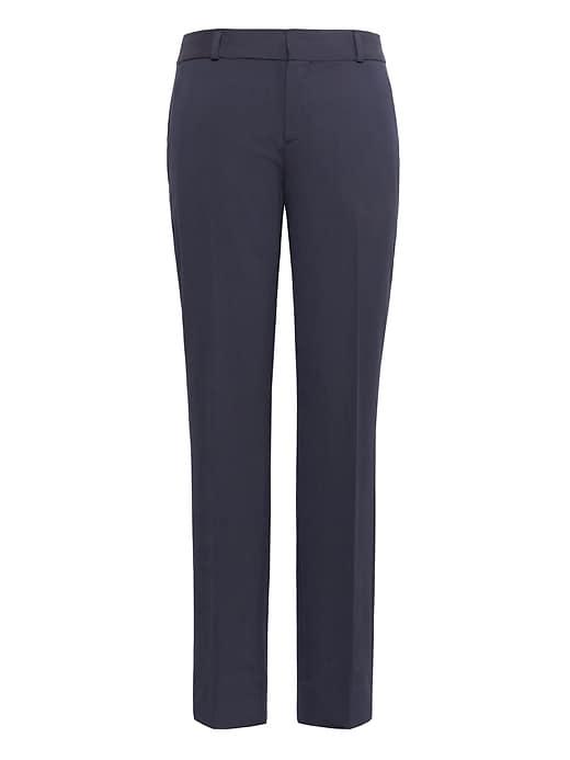 Banana Republic Womens Avery Straight-fit Machine-washable Italian Wool Blend Pant Navy Size 16