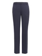 Banana Republic Womens Avery Straight-fit Machine-washable Italian Wool Blend Pant Navy Size 16