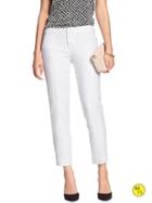 Banana Republic Womens Factory Slim Ankle Linen Pant Size 0 Petite - White