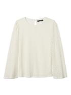 Banana Republic Womens Lace Fluted Sleeve Top - White