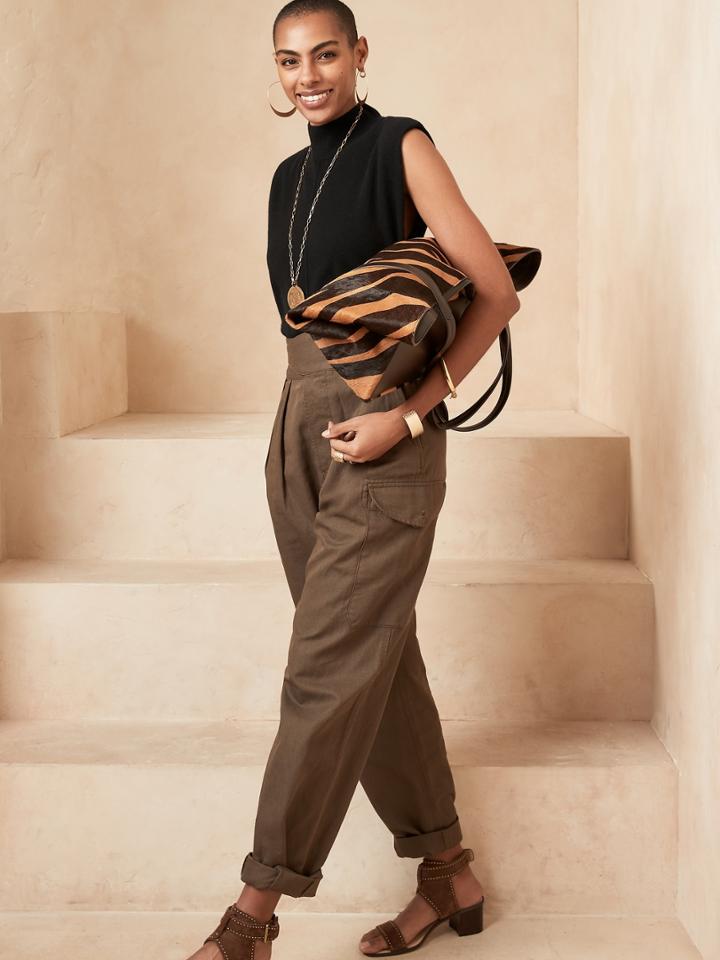 Franca Cashmere Padded-shoulder Top