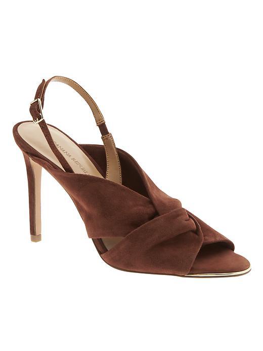 Banana Republic Jessa Open Toe Slingback Size 10 - Hazelnut Suede