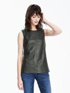 Banana Republic Womens Leather Shell Size 8 - Forest Pine