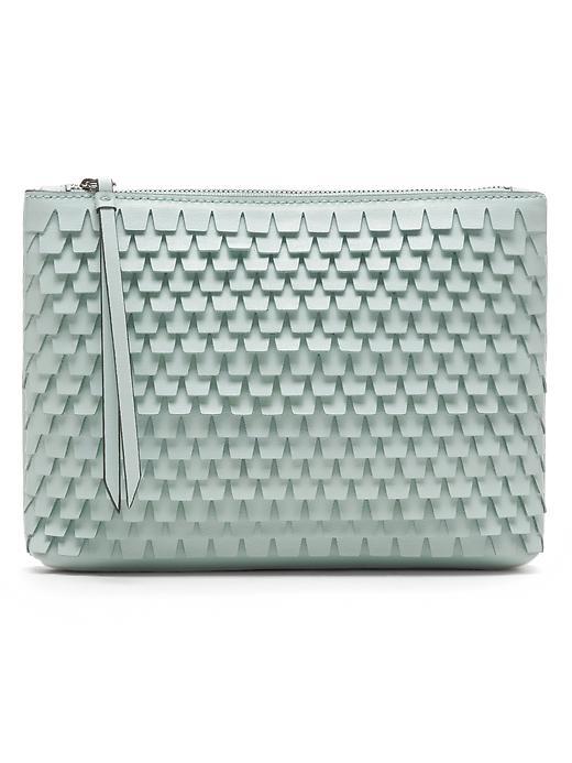 Banana Republic Womens Scalloped Small Zip Pouch Size One Size - Antarctic Blue