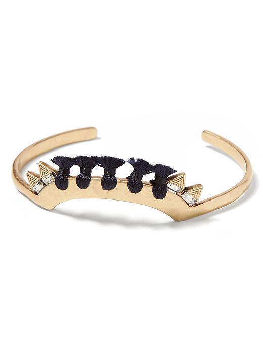 Banana Republic Mixed Media Sparkle Cuff Size One Size - Navy