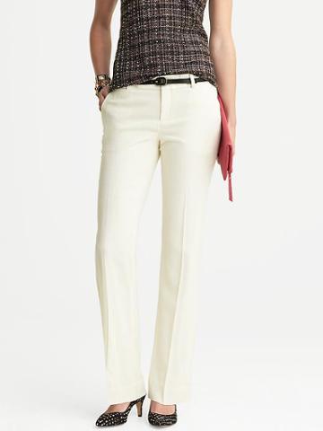 Banana Republic Martin Fit White Flannel Trouser - Cocoon