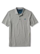 Banana Republic Solid Pique Polo Size M Tall - Light Gray Heather