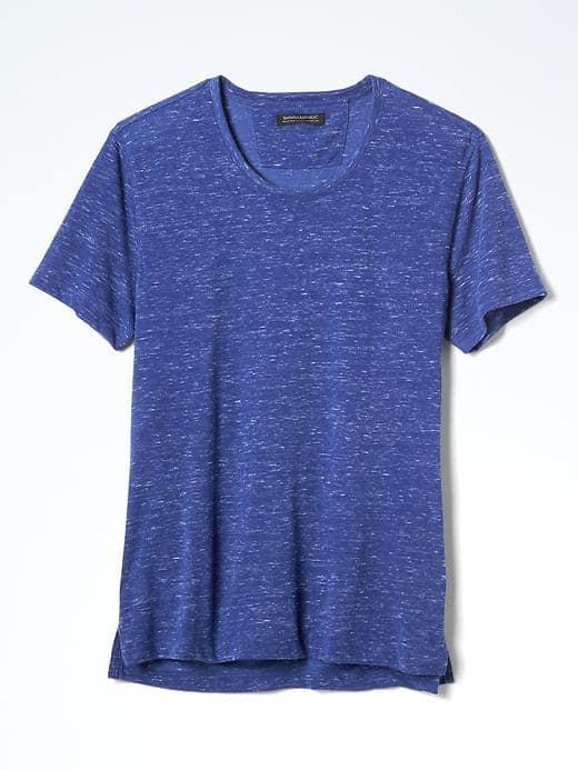 Banana Republic Mens Heritage Nepped Tee - Neon Cobalt