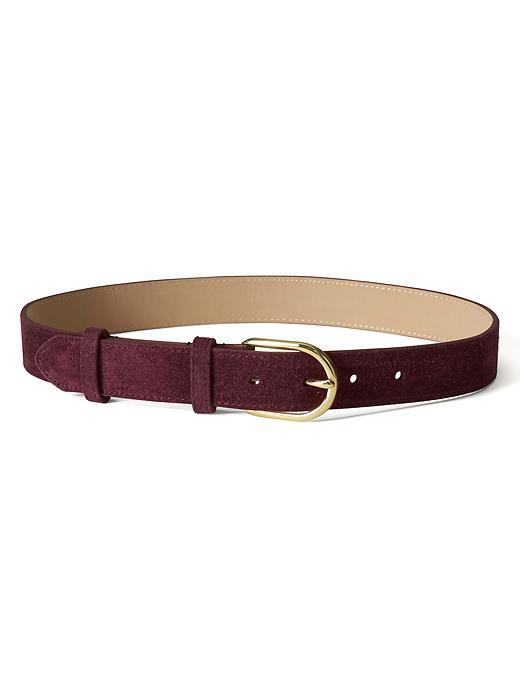 Banana Republic Suede Trouser Belt Size L - Burgundy