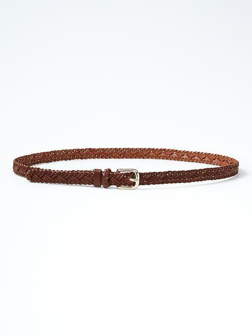 Banana Republic Braided Leather Trouser Belt - Brown