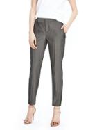 Banana Republic Avery Fit Pleated Gray Crop Size 0 Petite - Dark Gray