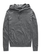 Banana Republic Mens Silk-linen Sweater Hoodie Rock Gray Size M